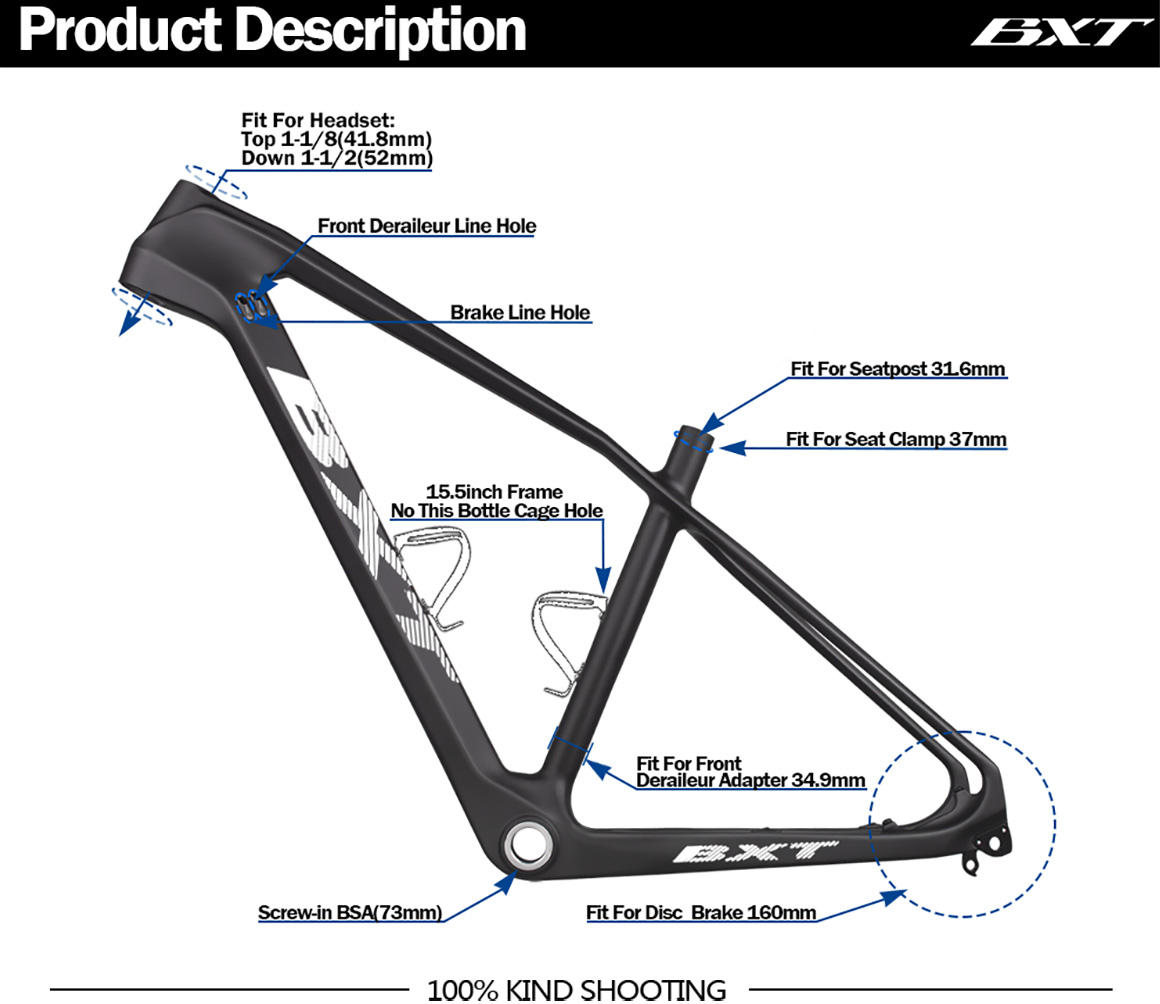 Carbon Mountain Bike Frame 27.5er