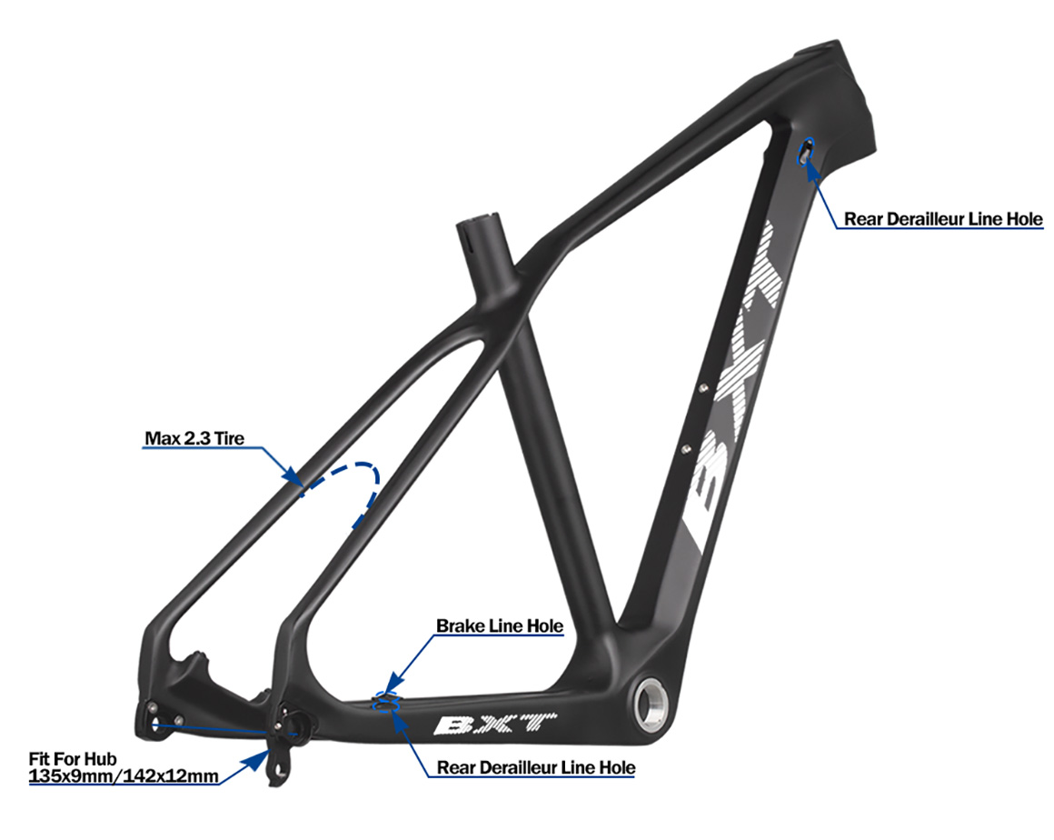 Thru Axle Mountain Bike Frame