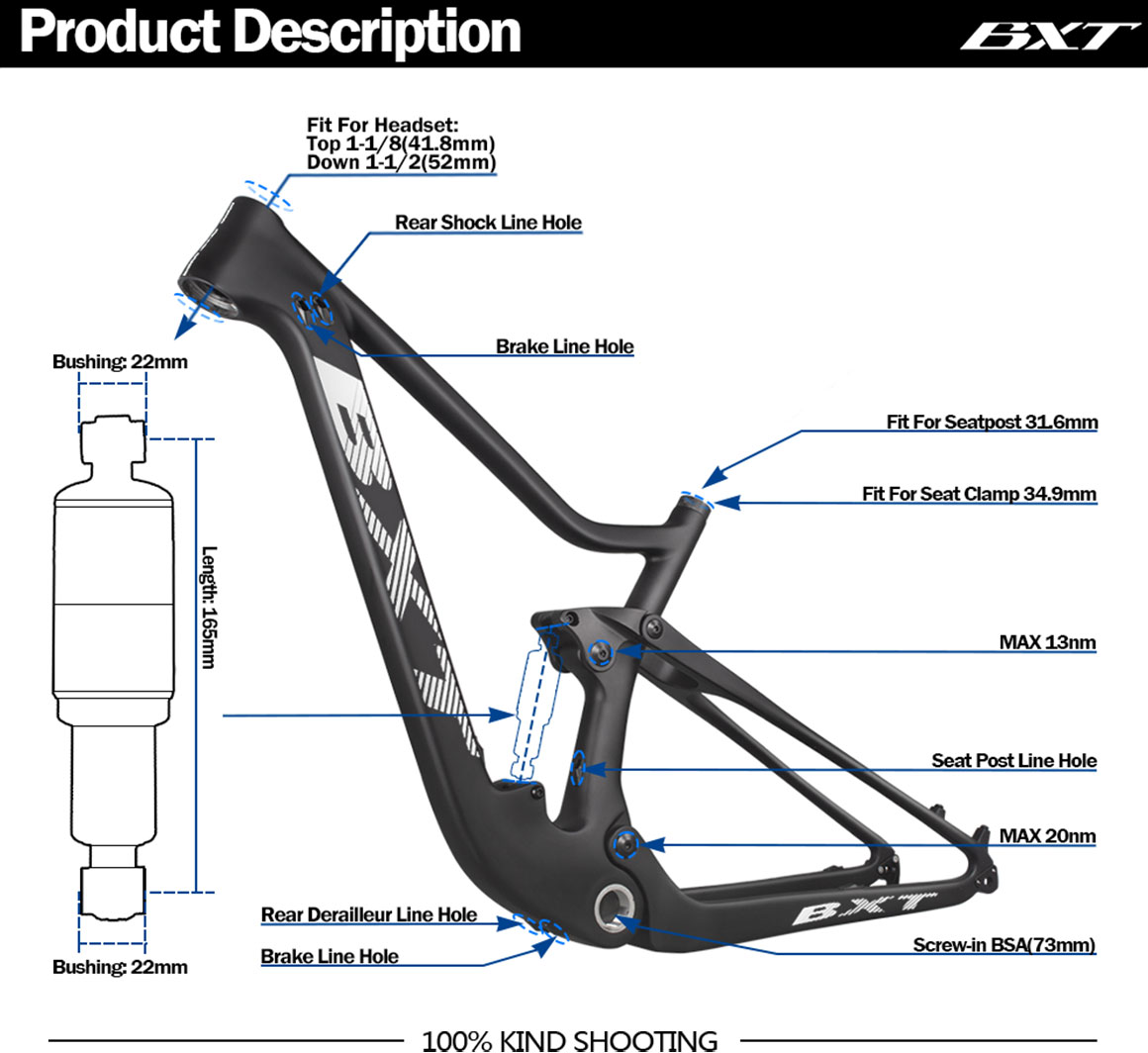 fullsuspension bicycle carbon frame 29