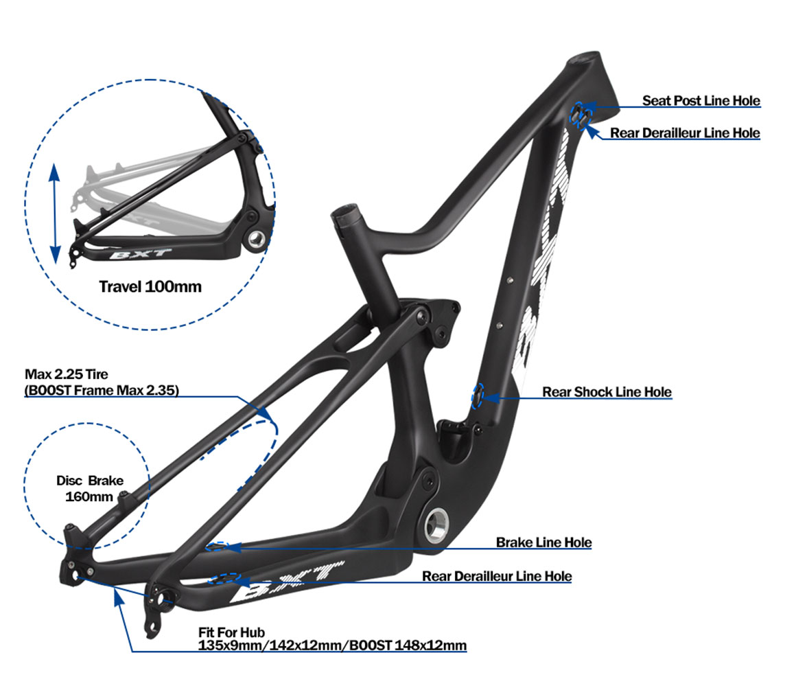 xc fullsuspension mtb carbon frame