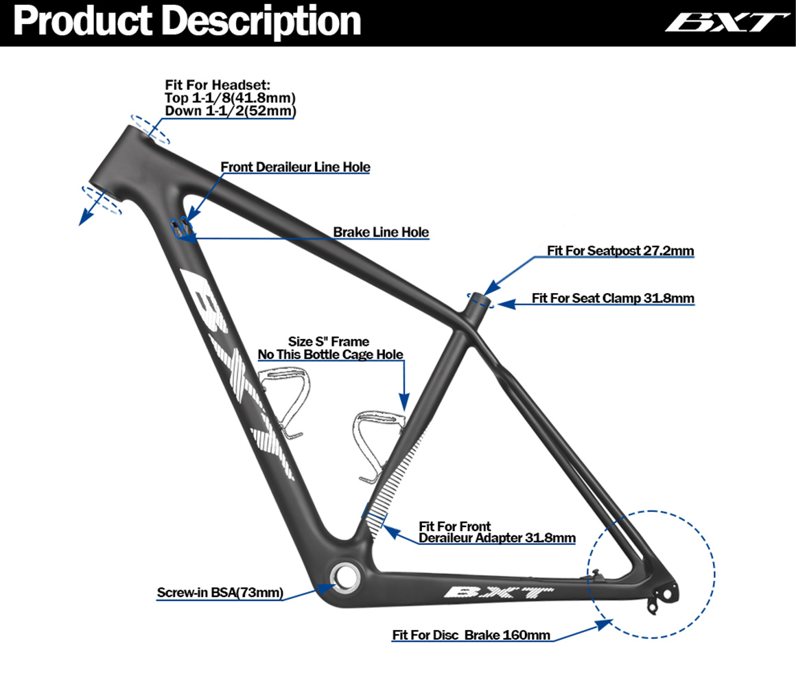 29er carbon mountain bike frame