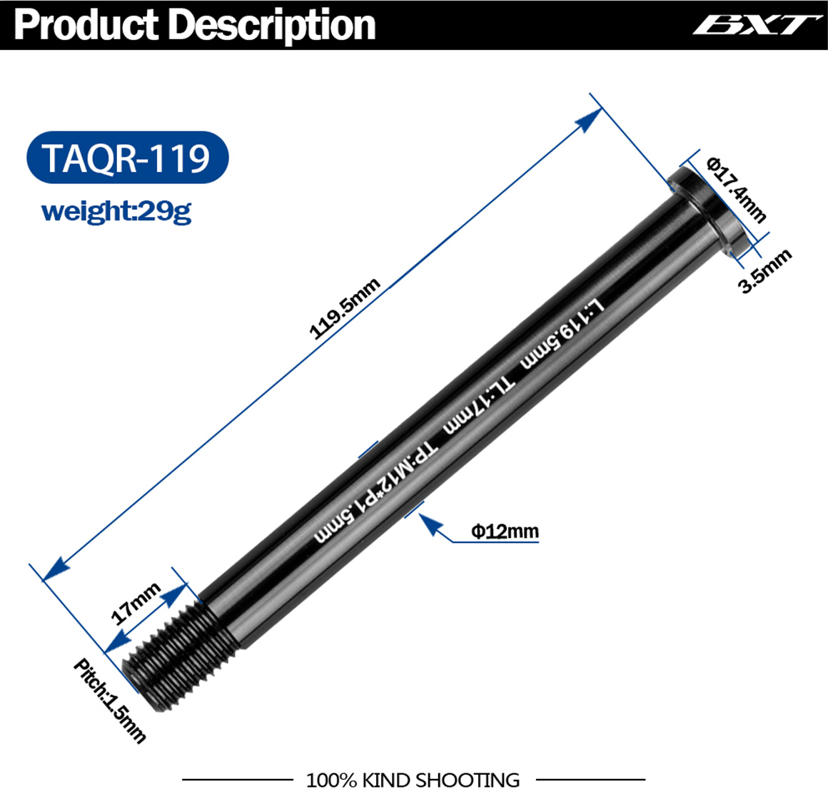 Bicycle Thru Axle Quick release