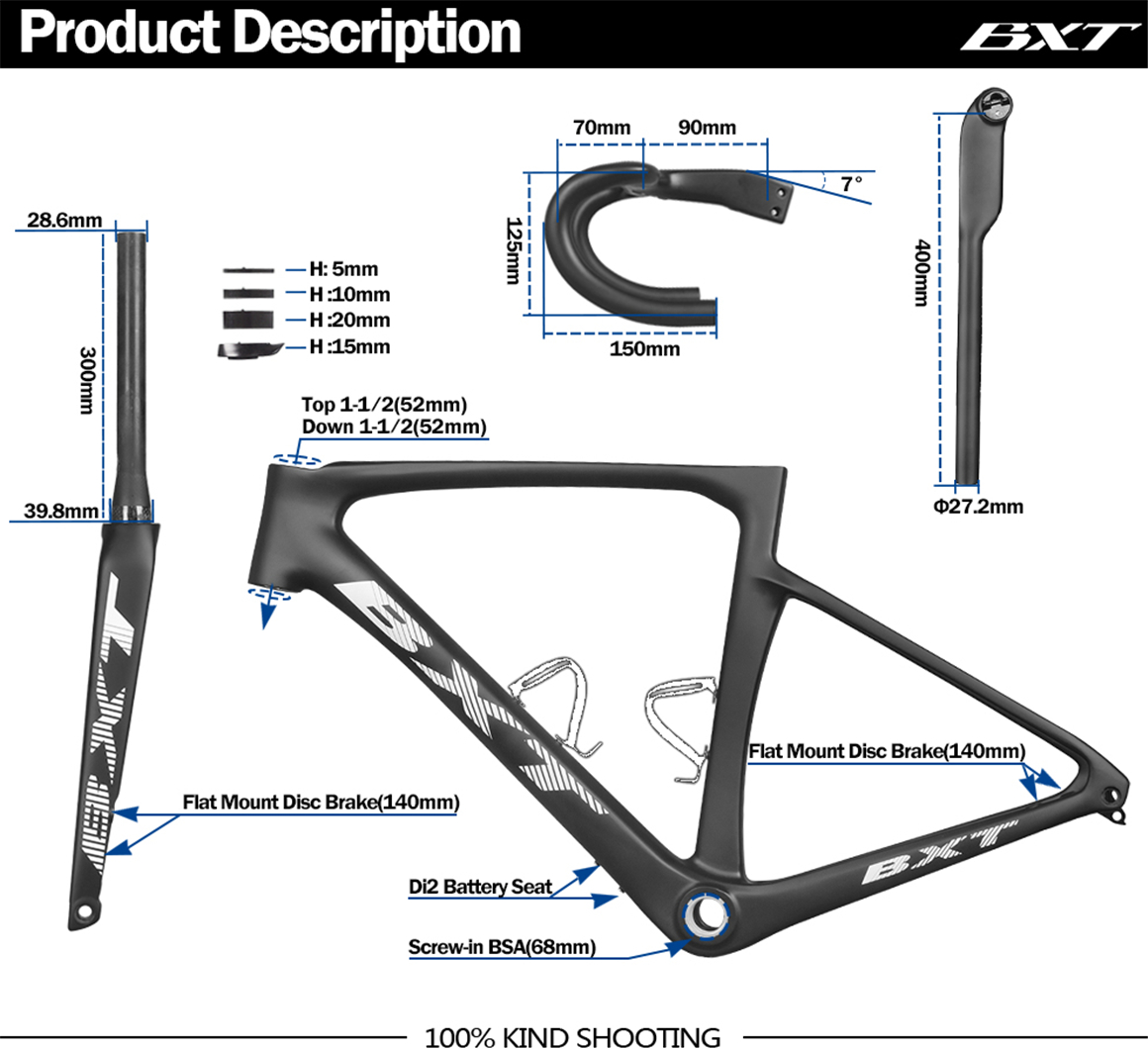 disc road carbon bike frame