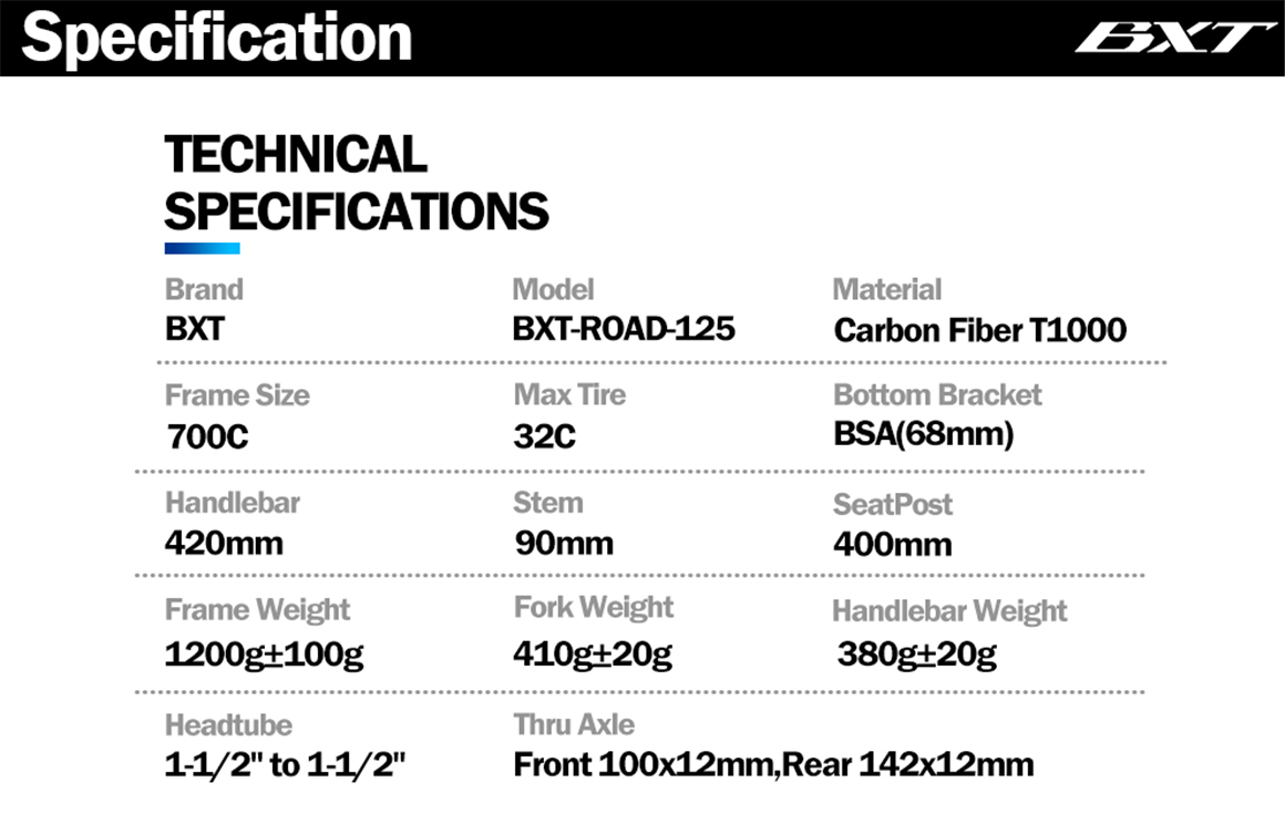 Performance carbon road bike frame