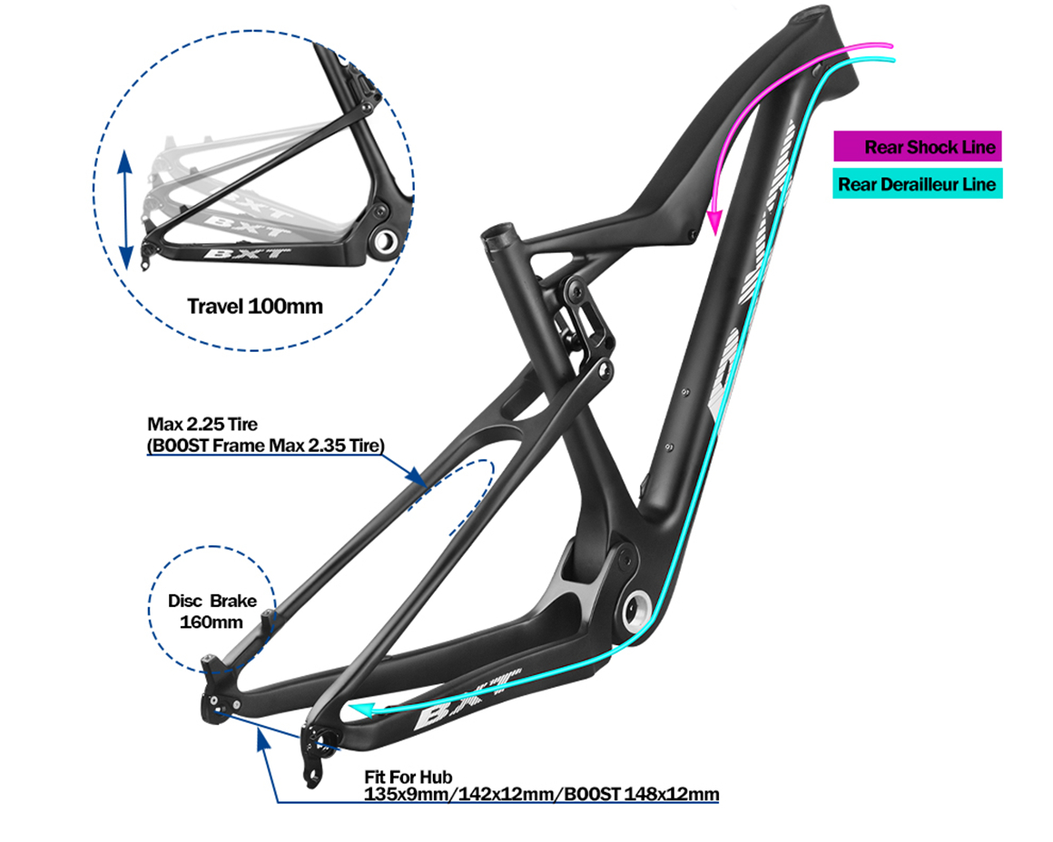 boost carbon full suspension frame