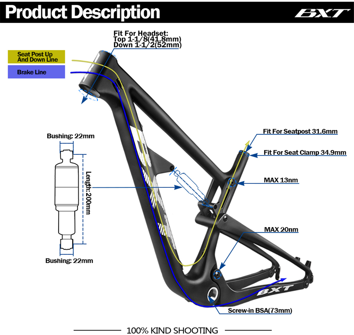 all mountain full suspension bicycle frame