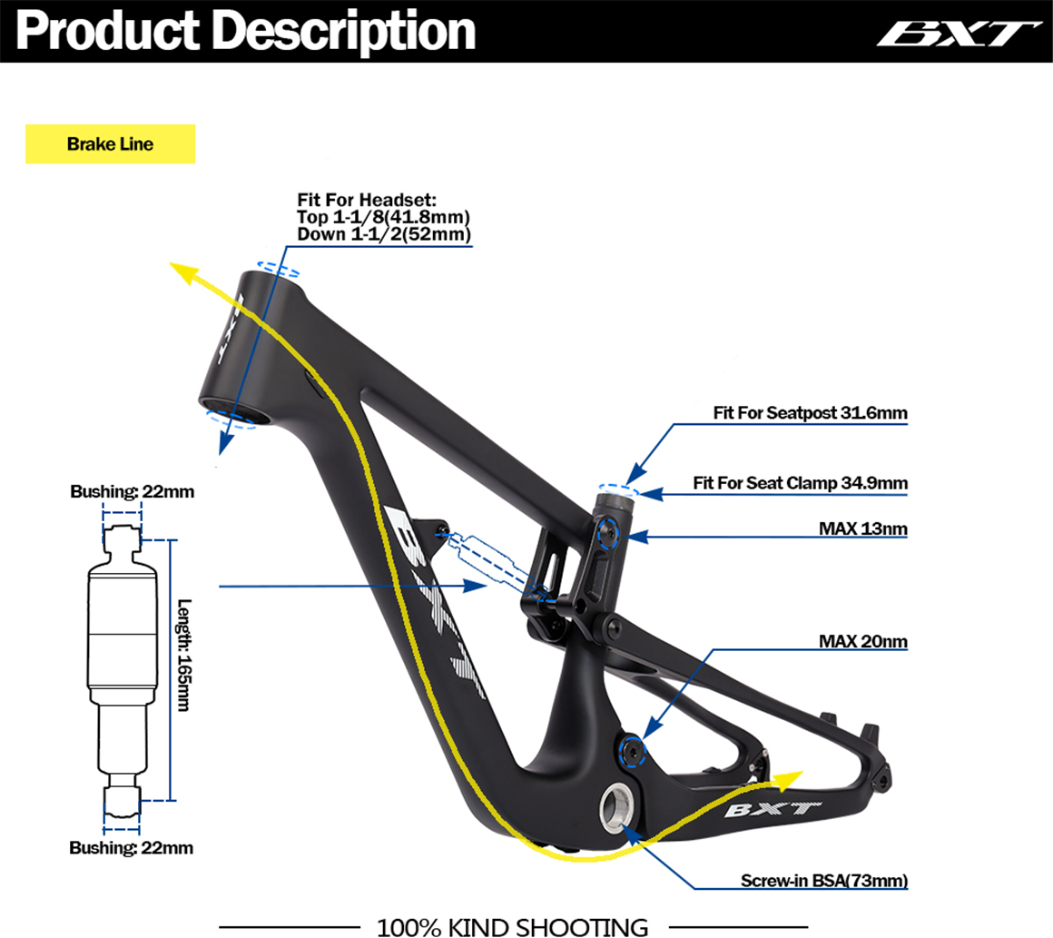 Full Suspension Frame 20 inch Carbon