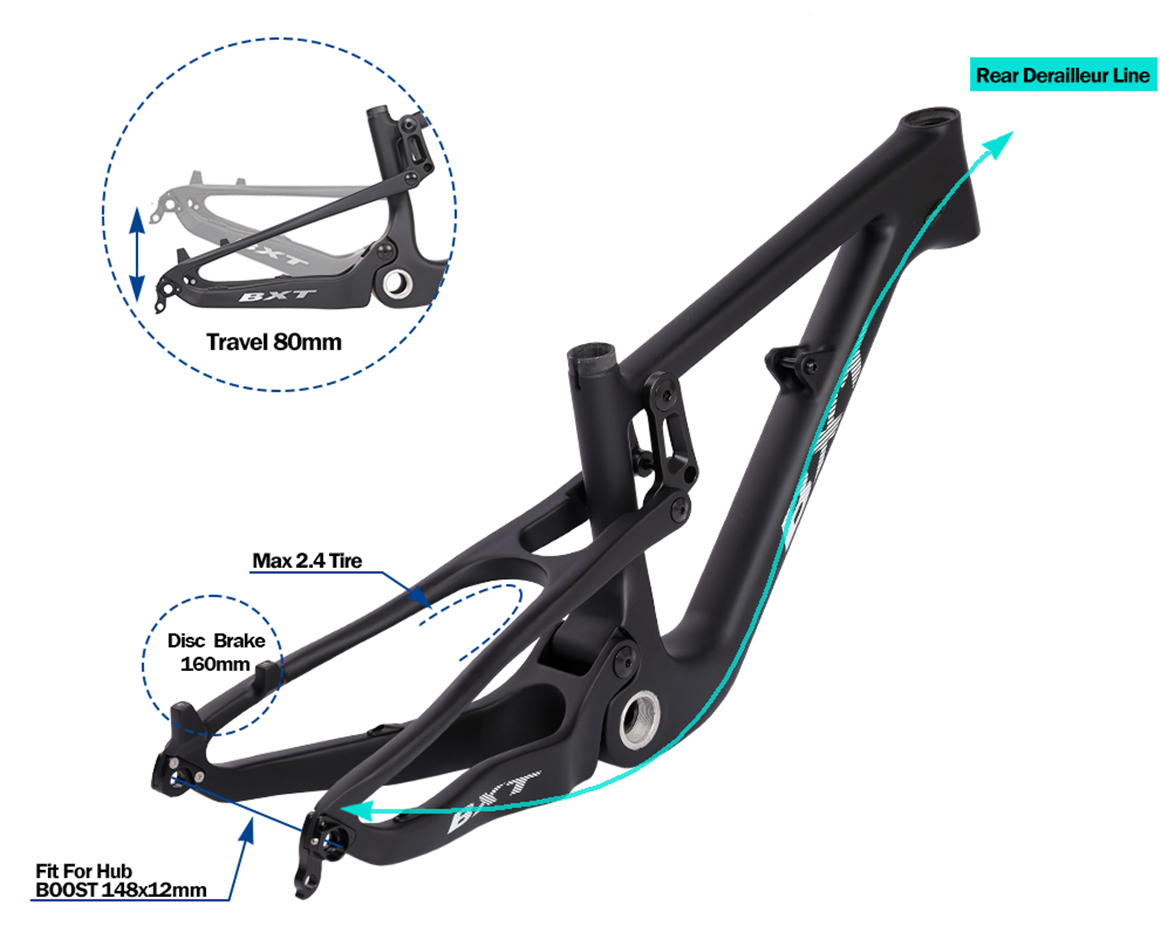 Boost Full Carbon Suspension Frame 20inch