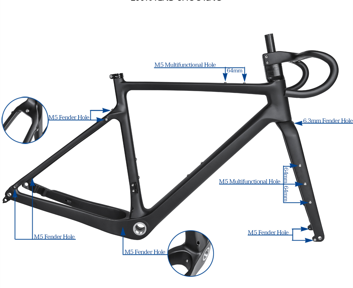 700C/27.5er carbon bicycle frame